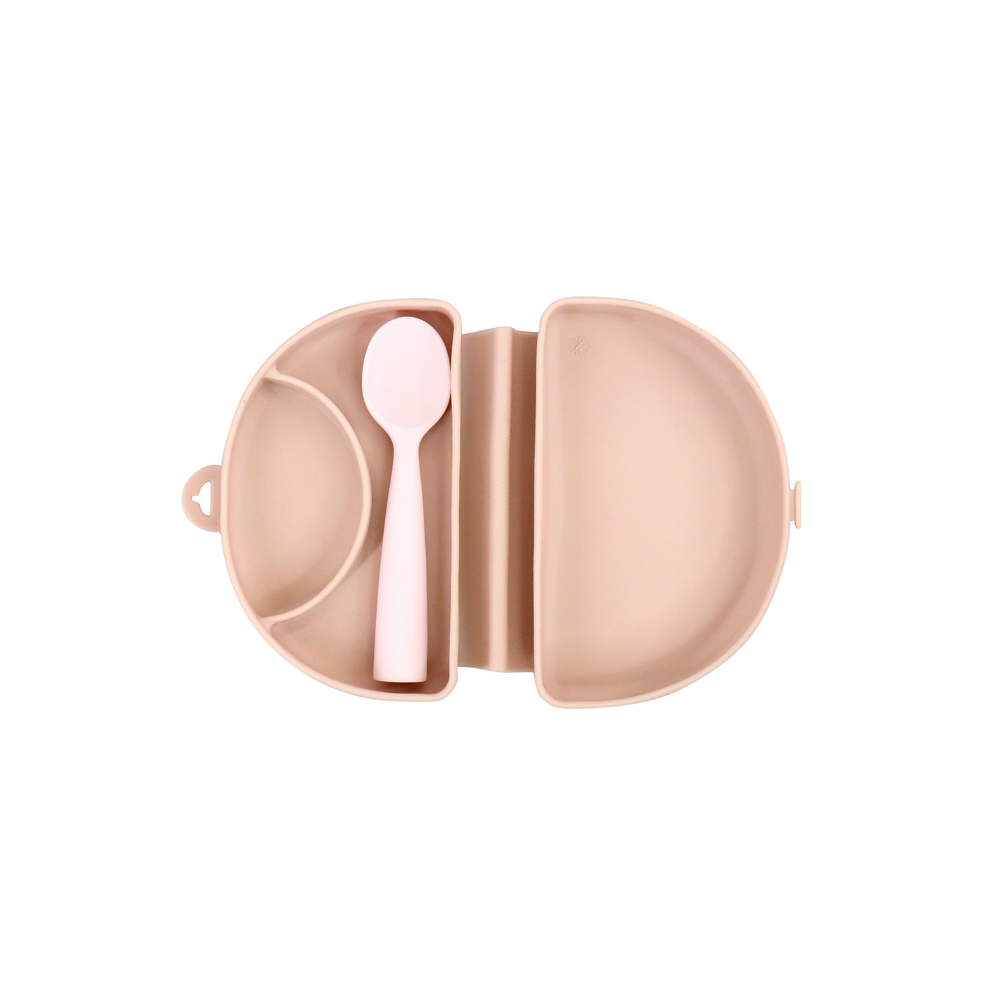 Fold & Scoop – Teller + Löffel (Rosa Salz/Zuckerwatte)