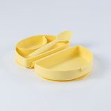 Fold & Scoop - Teller + Löffel (Custard/Custard)