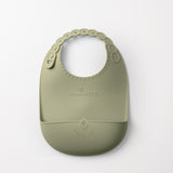 Roll & Lock silicone bib