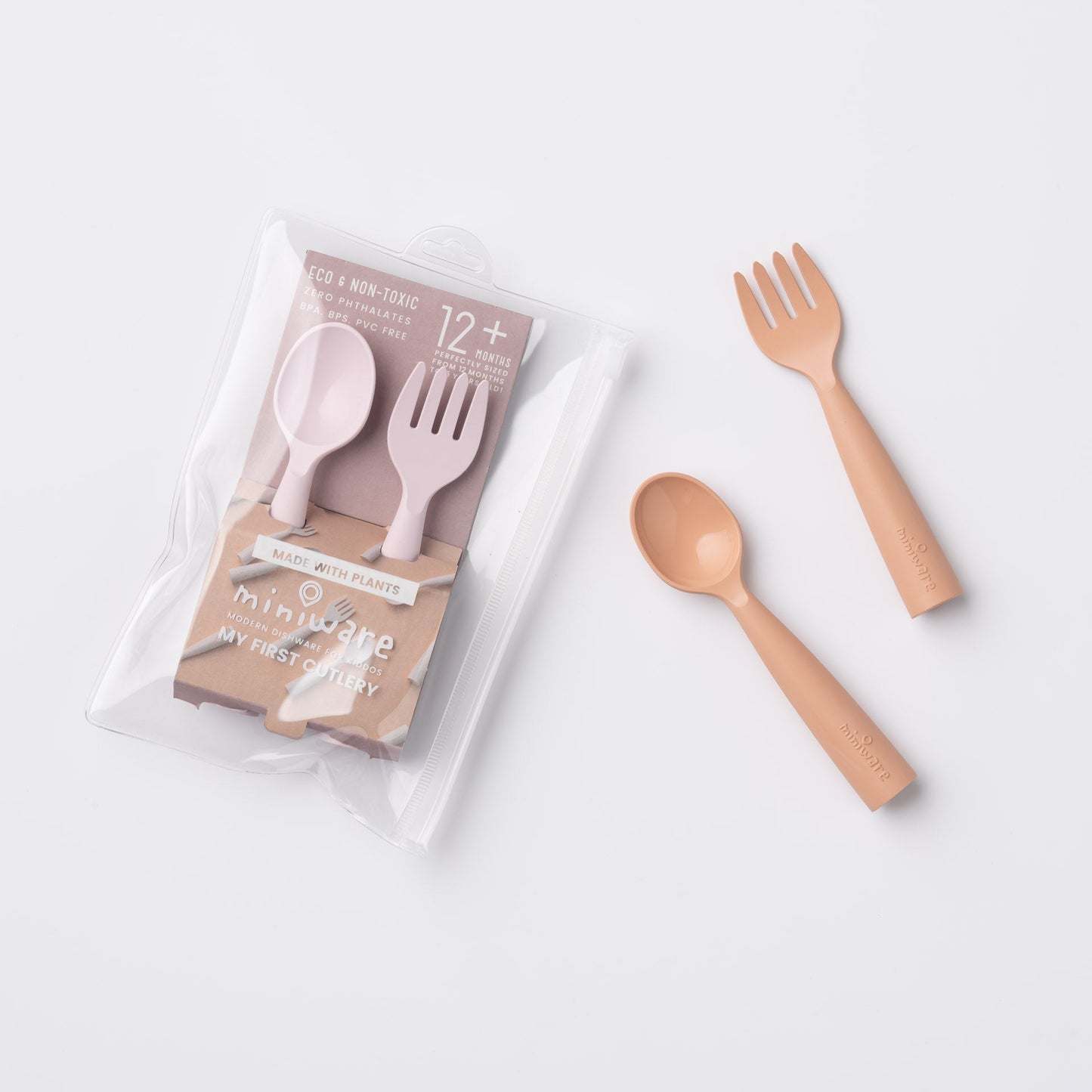 Mina första bestick 2-pack (Cotton Candy/Toffee)