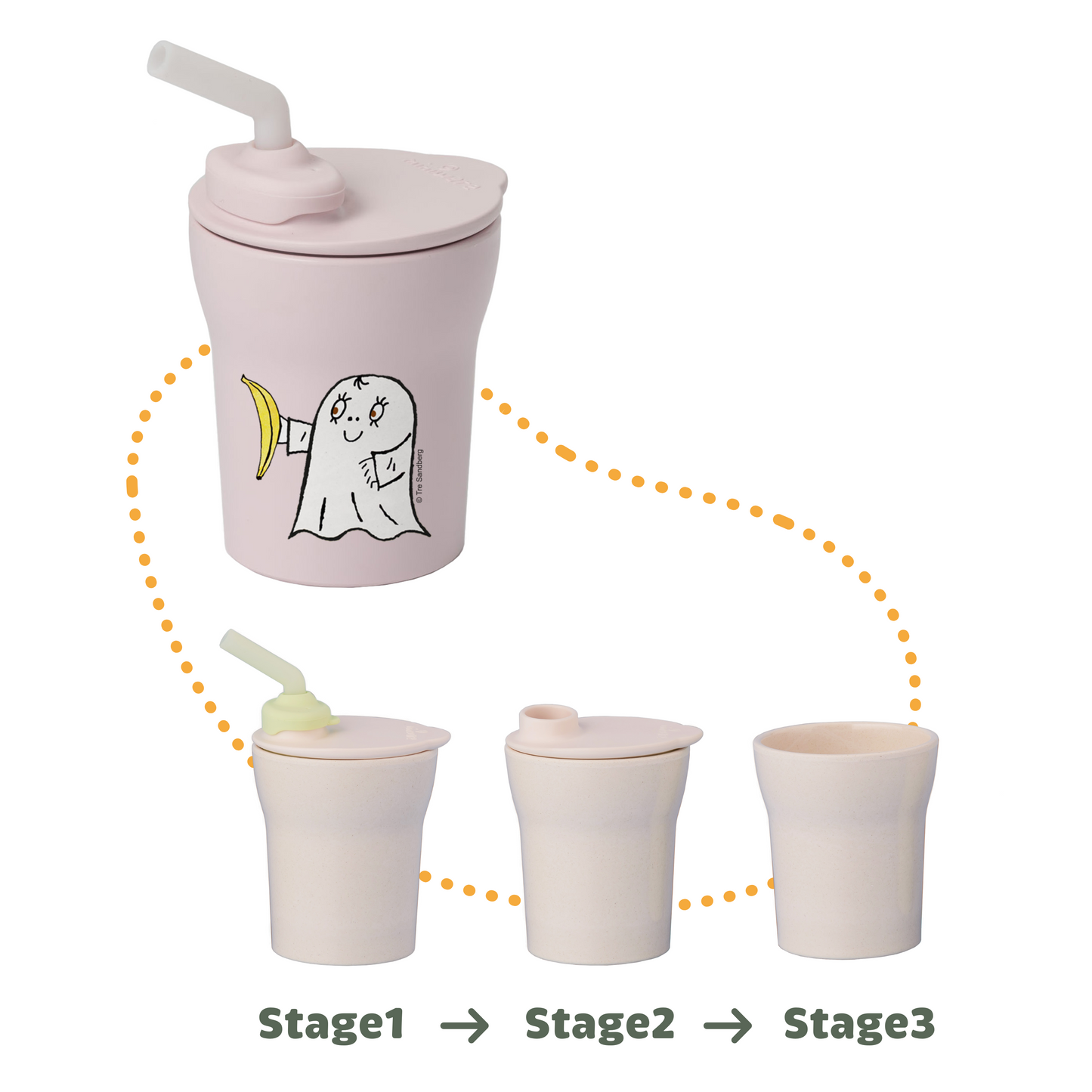 Little Ghost Laban 1-2-3 Sip! Cup (Cotton Candy)