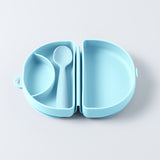 Fold & Scoop - tallrik + sked (Aqua/Aqua)