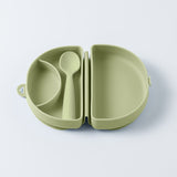 Fold & Scoop - plate + spoon (Pistachio/Pistachio)