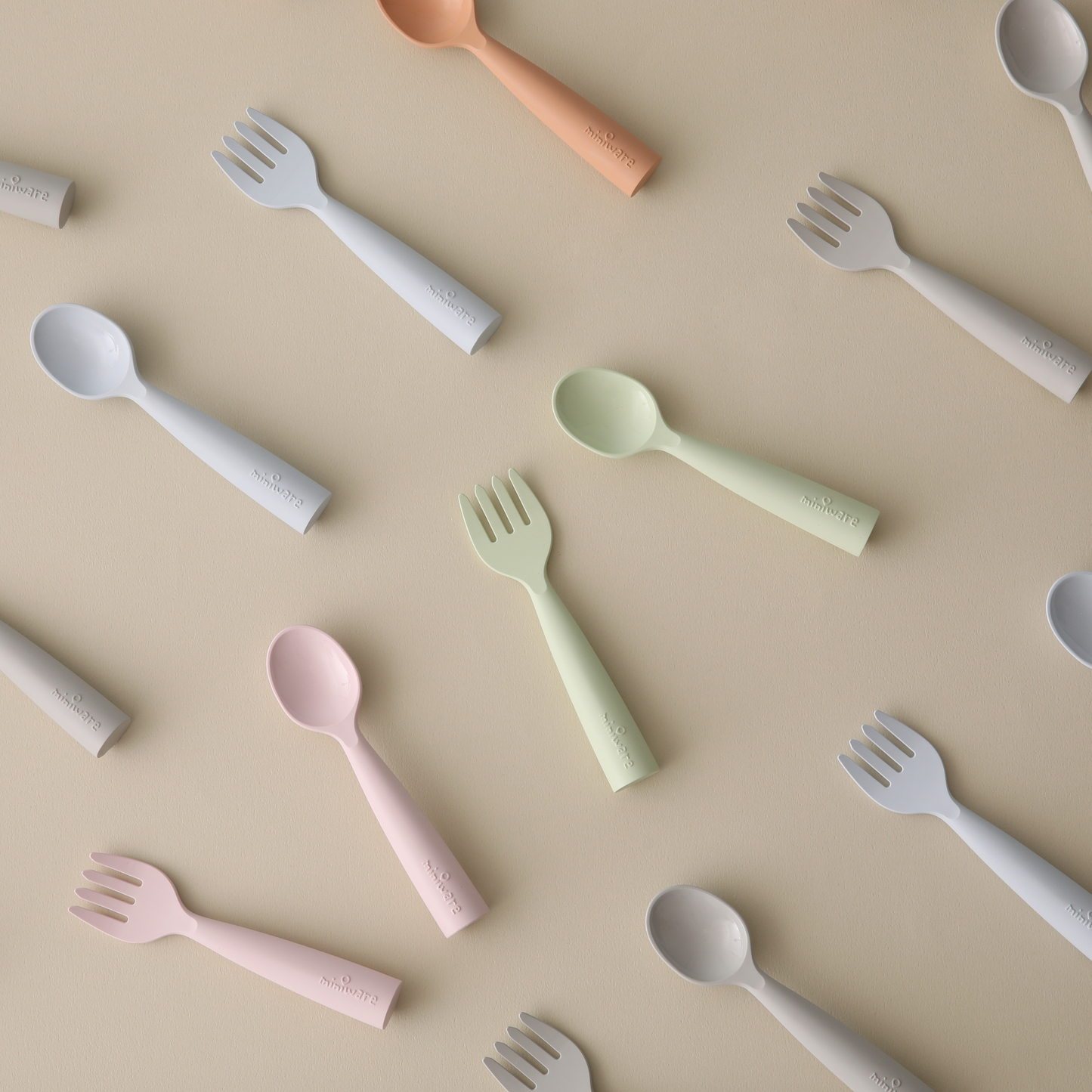 My First Cutlery - Pack of 2 (Cotton Candy/Toffee)