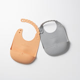 Roll & Lock Bib - 2 Pack (Grey/Toffee)