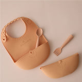 Roll & Lock silicone Bib (Toffee)