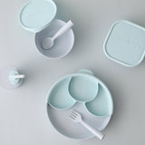 Healthy Meal Set barntallrik (Aqua/Aqua)