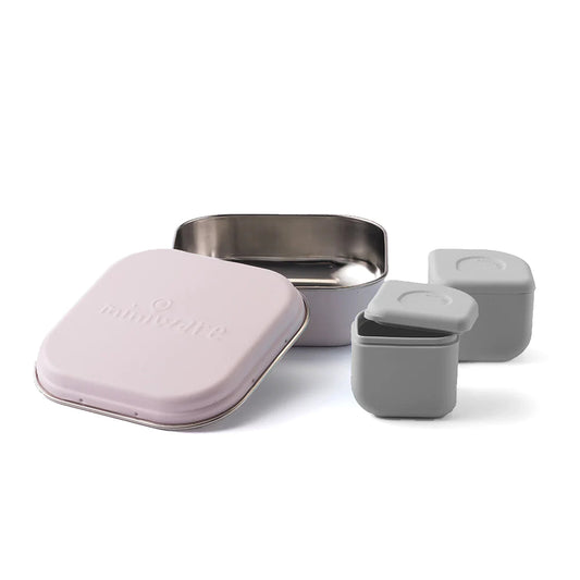 GrowBento Lunch Set (Cotton Candy/Grey)
