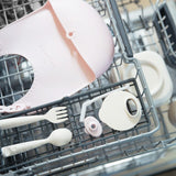 Roll & Lock Bib - 2 Pack (Grey/Cotton Candy)
