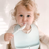 Roll & Lock silicone Bib (Aqua)