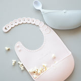 Roll & Lock Bib - 2 Pack (Grey/Cotton Candy)