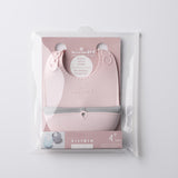 Roll & Lock Bib - 2 Pack (Grey/Cotton Candy)